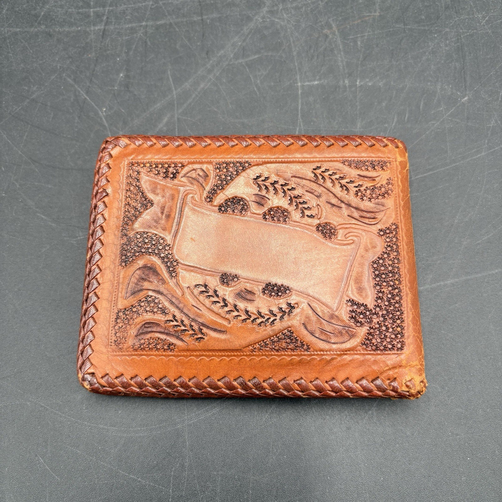 Vtg USAF Leather Wallet Tooled Air Force