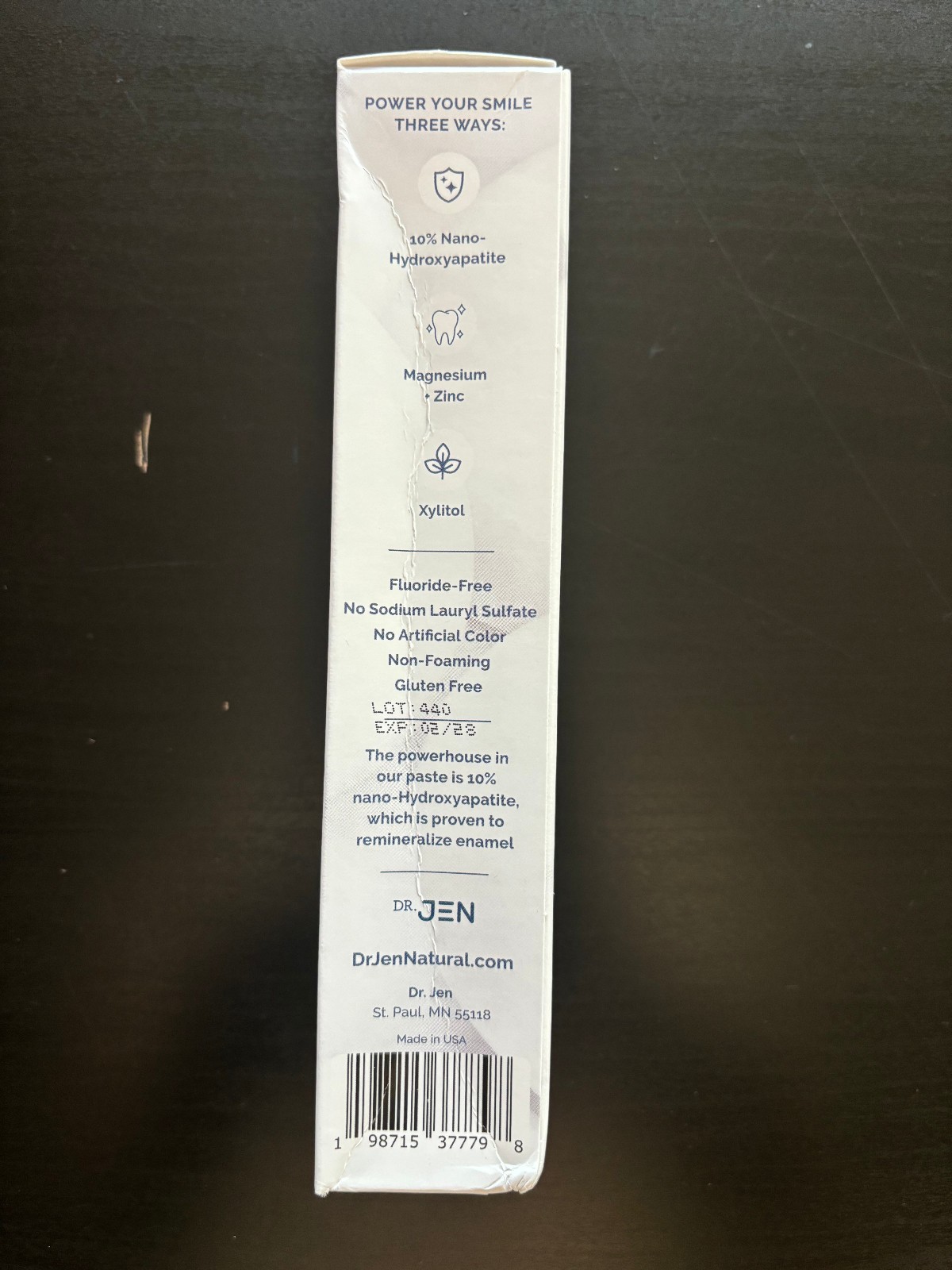 Dr. Jen's Eggshell 10% Premium Nano Hydroxyapatite Toothpaste