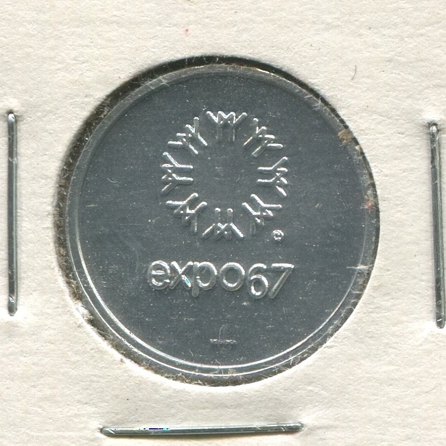 MC016 Canada Montreal 1967 Expo 67, United States Currency Exchange Token Jeton