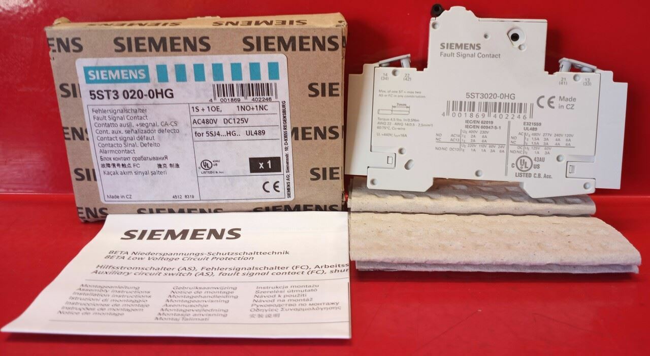 Siemens 5ST3020-0HG Fault Signal Contact