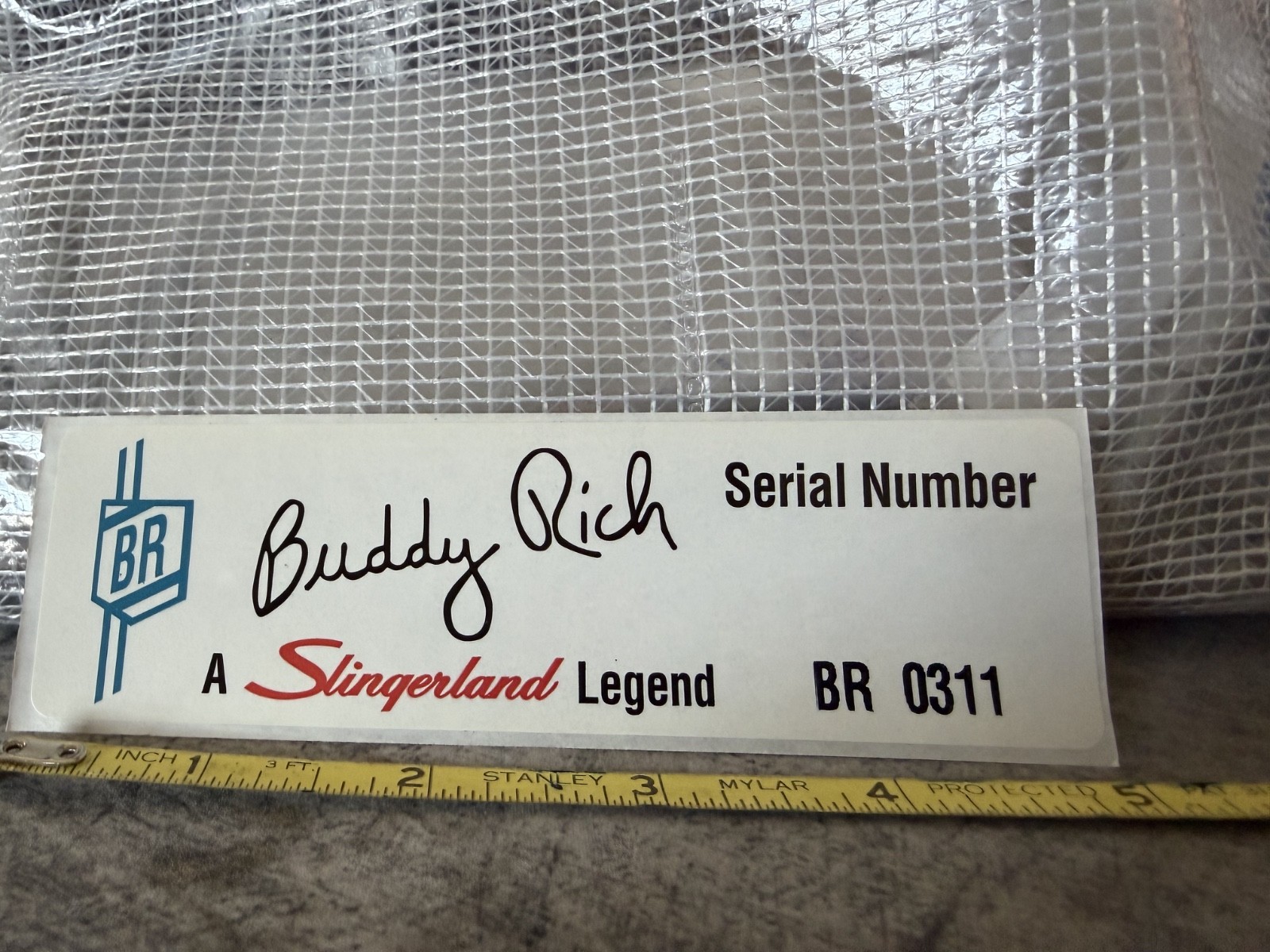 Slingerland Buddy Rich drum shell Sticker 2006 Commemorative Model