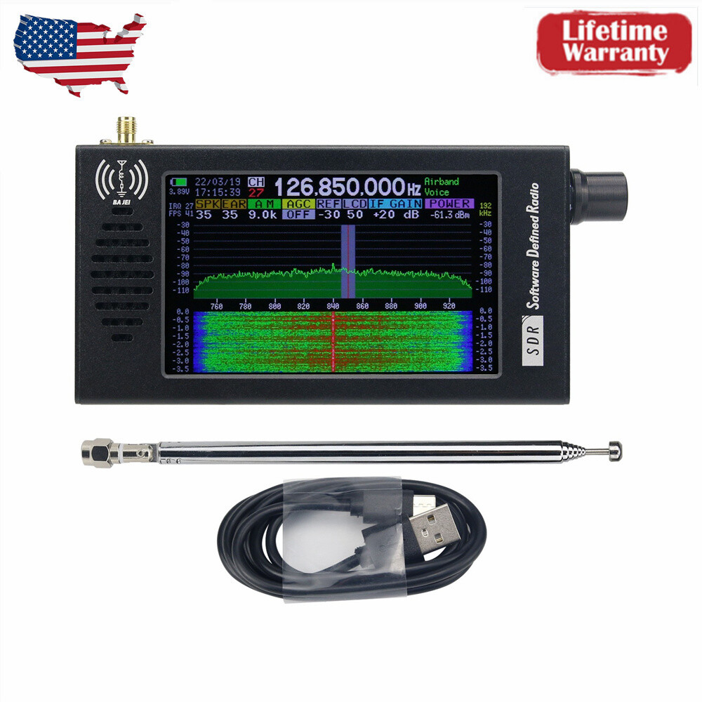 HamGeek DSP-01 SDR Radio Receiver DSP Digital CW/AM/SSB/FM/WFM 4.3" IPS LCD US