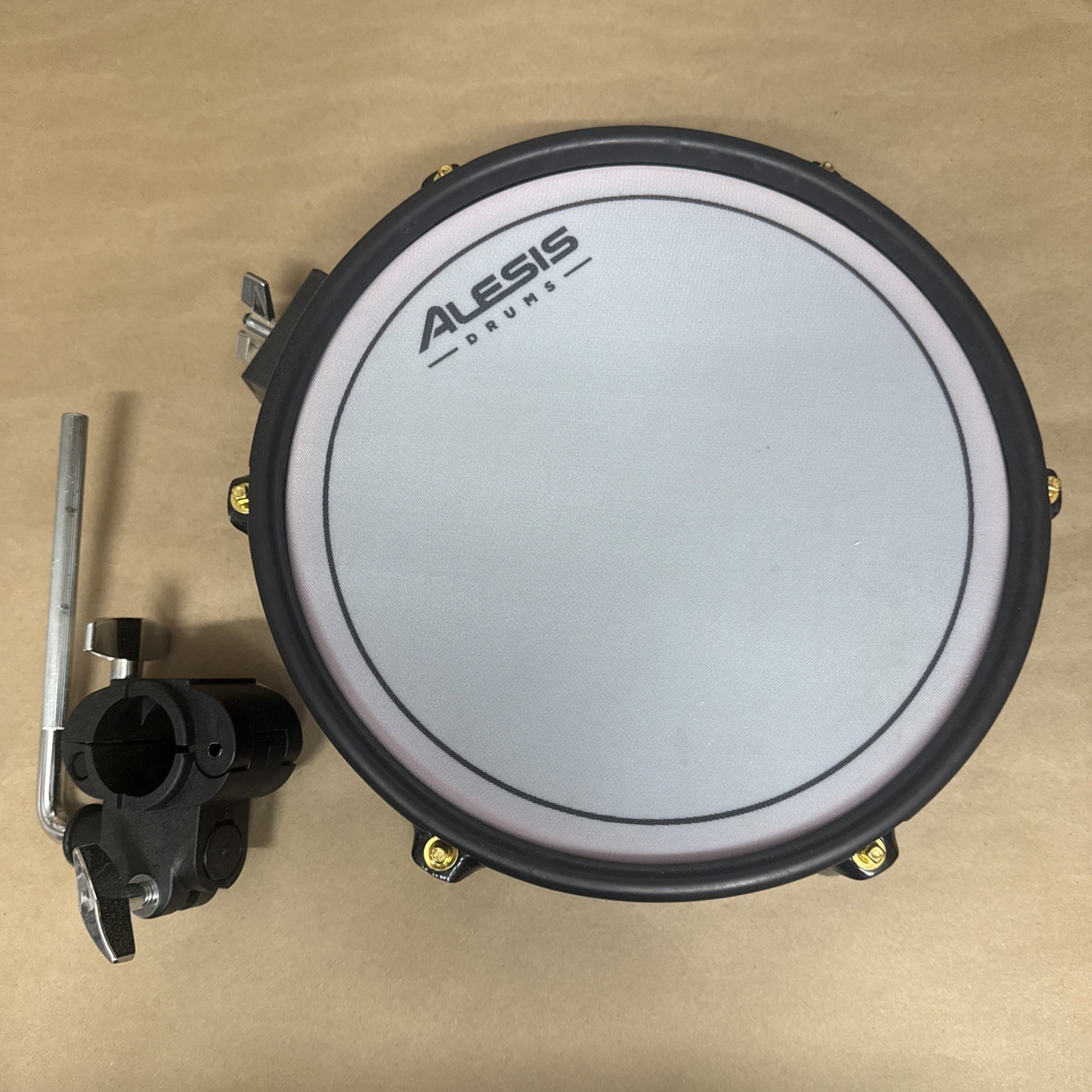 Red Alesis 10" Mesh Drum Pad (Used) w/Clamp & L-Bar Crimson SE Snare Tom E-Drums