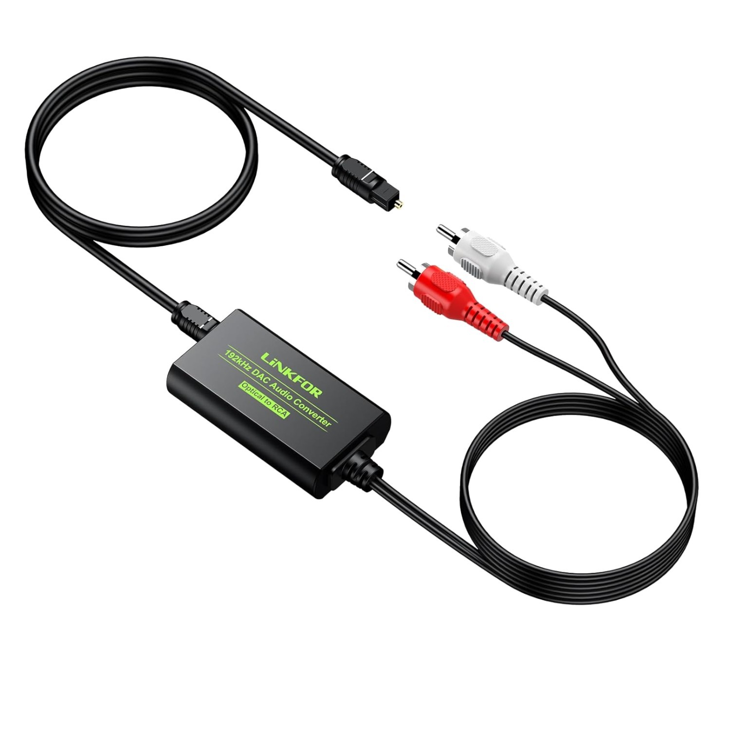 High-Quality Digital to Analog RCA Adapter with Built-in Amplifier and Cable