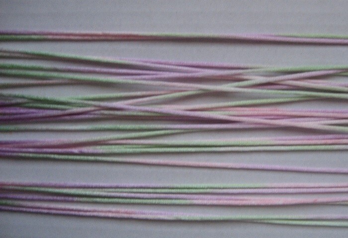 CRAFT-JEWELLERY MAKING 13.5mtrs x 1.5-2mm Pastel Tones China Knot Rattail Cord