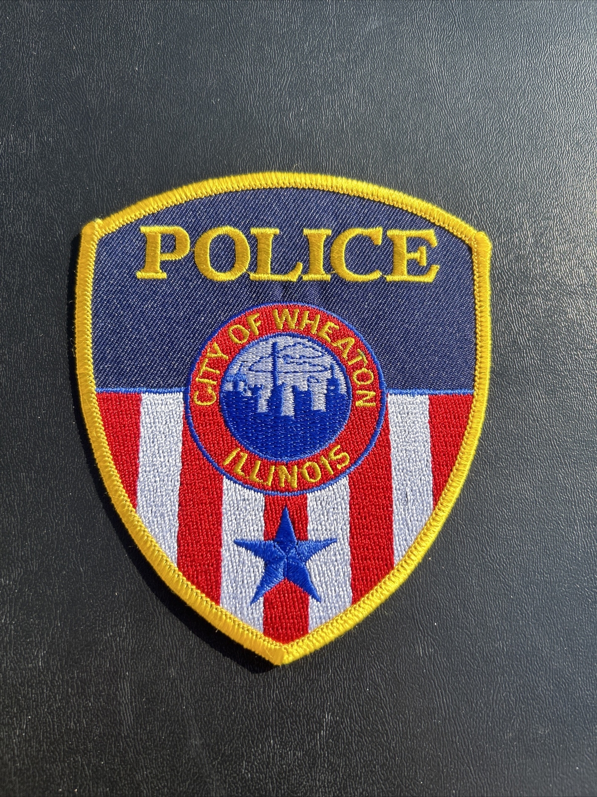 Wheaton Illinois Police Shoulder Single Patch 4.5"x4" City of Wheaton Original