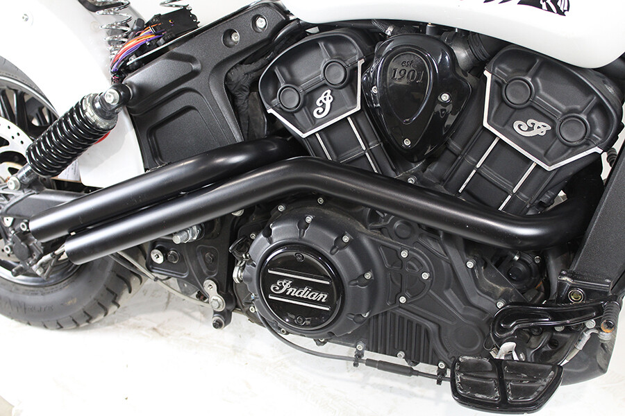 New 2015-UP Indian Scout Drag Pipe Set Black