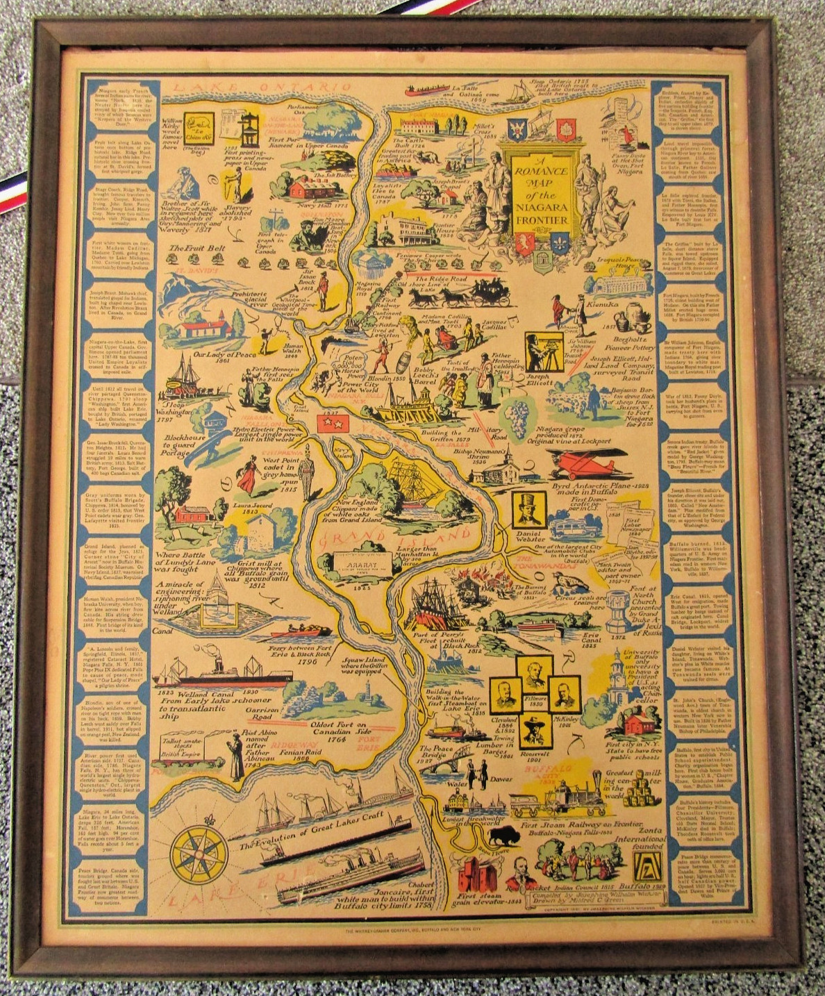 Romance Map of the Niagara Frontier 1931
