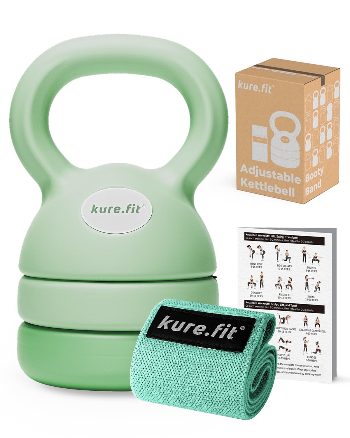 Adjustable Kettlebell | 5 lb - 12 lb | Kettlebell Weights Set for Home Gym | ...