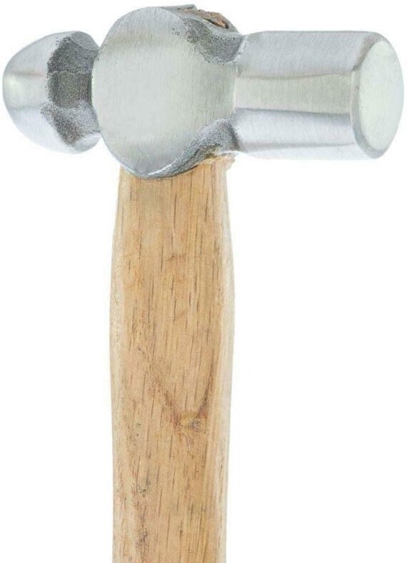 10”/4 oz Ball Pein Hammer, Hard Wooden Handle
