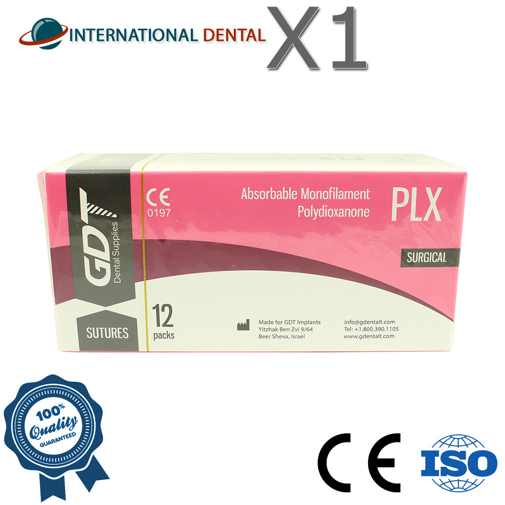 4-0 GDT Monofilament PoIydi0xanon PLX Sutures 75cm Abs0rbabl Violet 12pcs