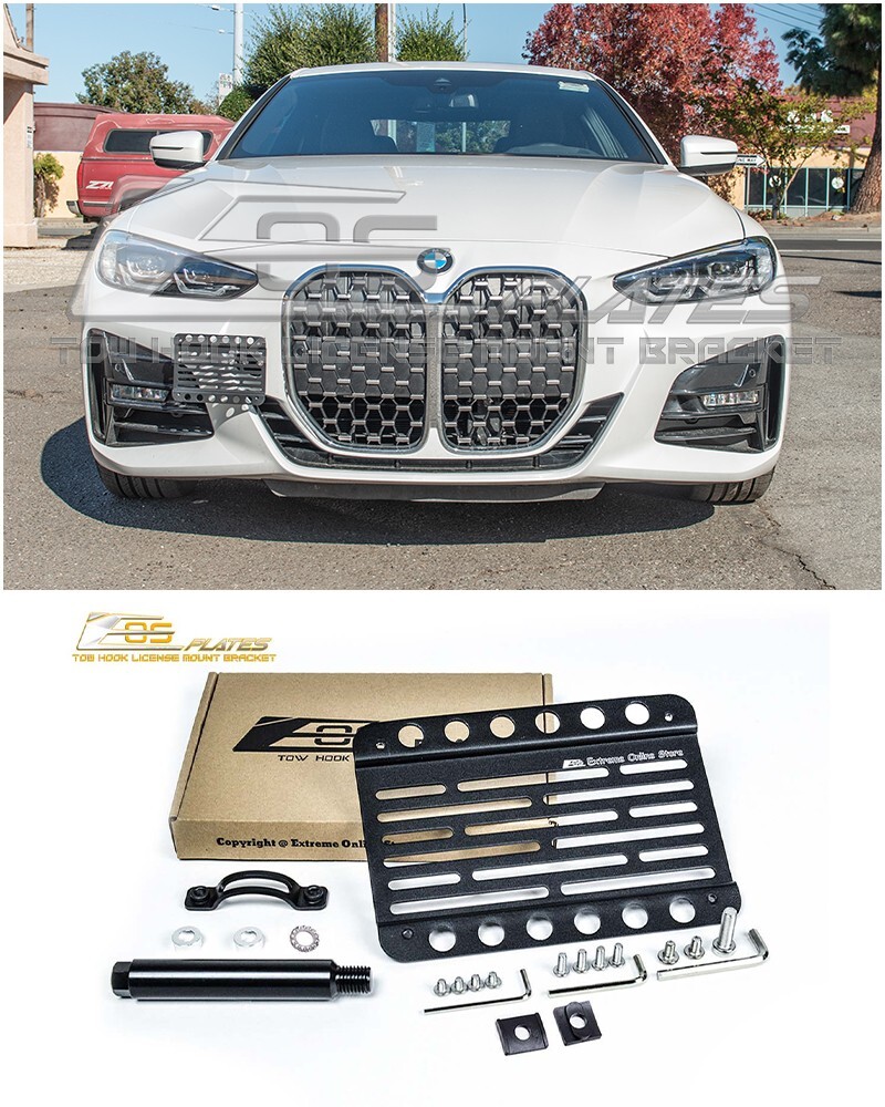 EOS Plate For 21Up BMW G22 4Series Front Bumper Tow Hook License Mount G2U