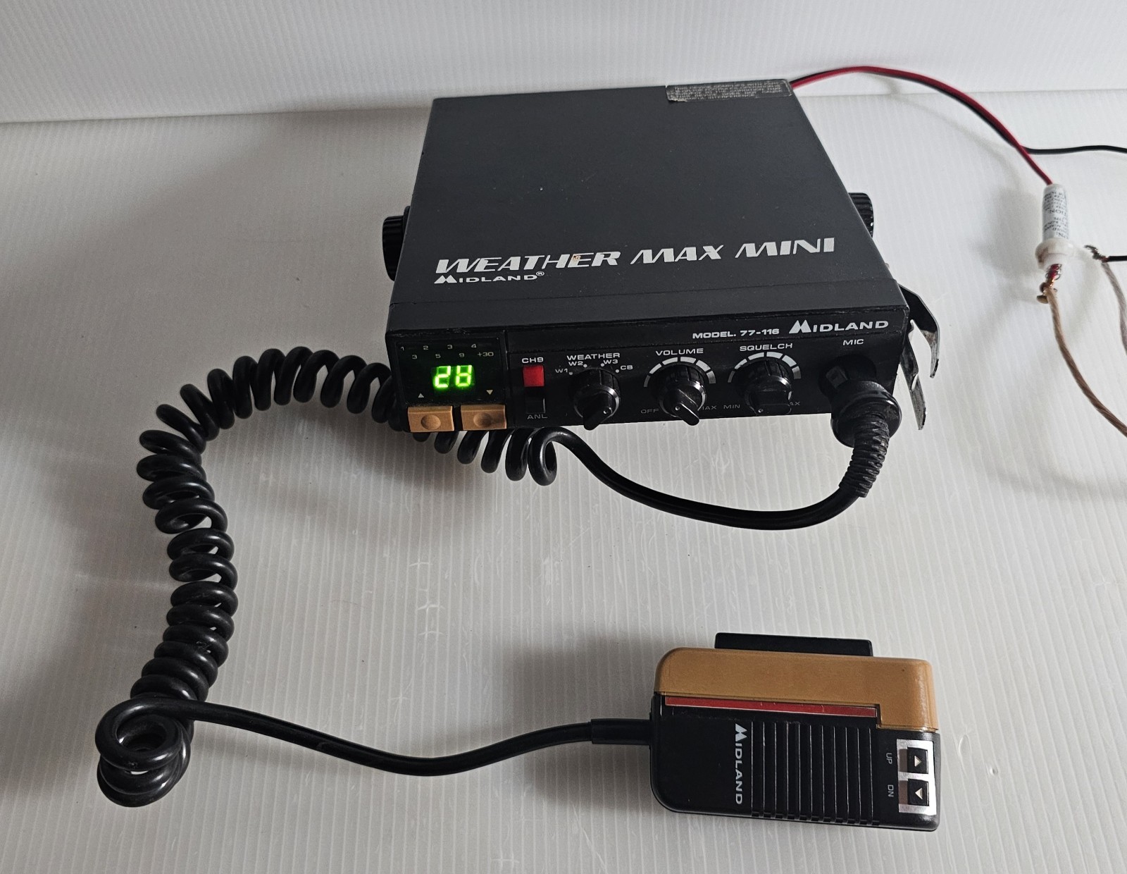 Vintage Midland Weather Max Mini CB, FOR PARTS OR REPAIR ONLY