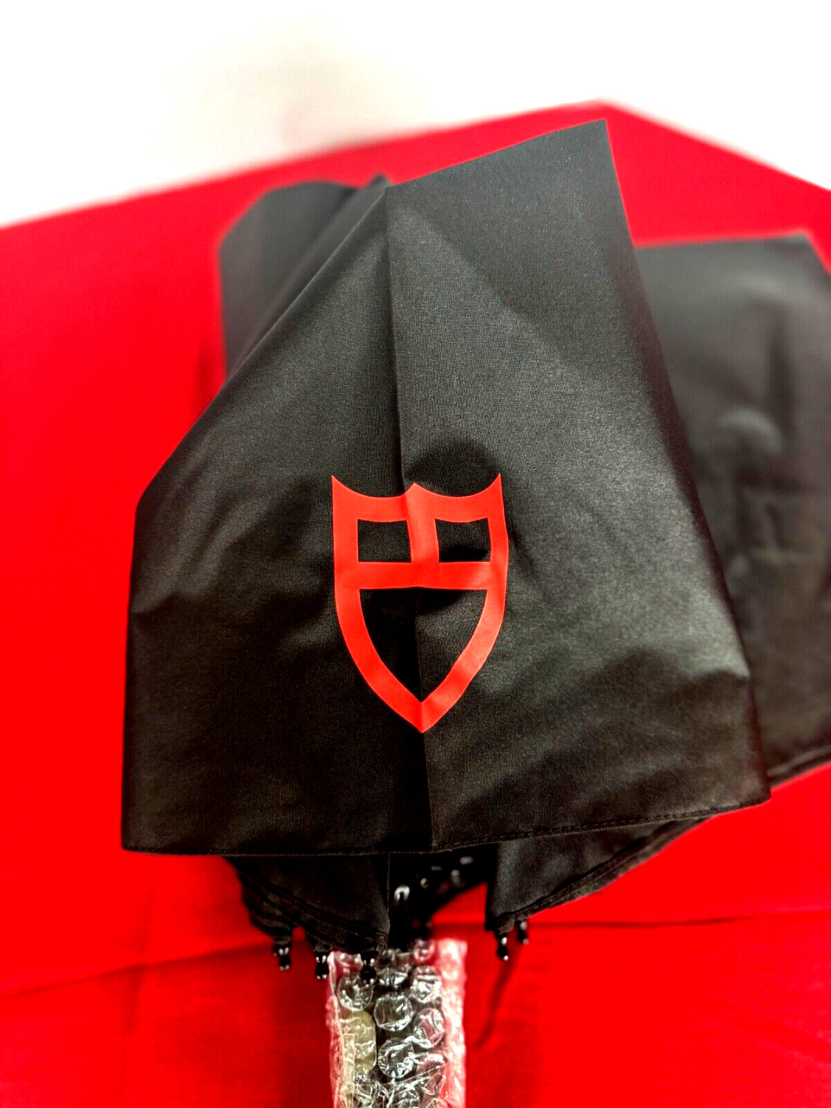 Tudor Umbrella Automatic Folding Red Shield Logo Authentic