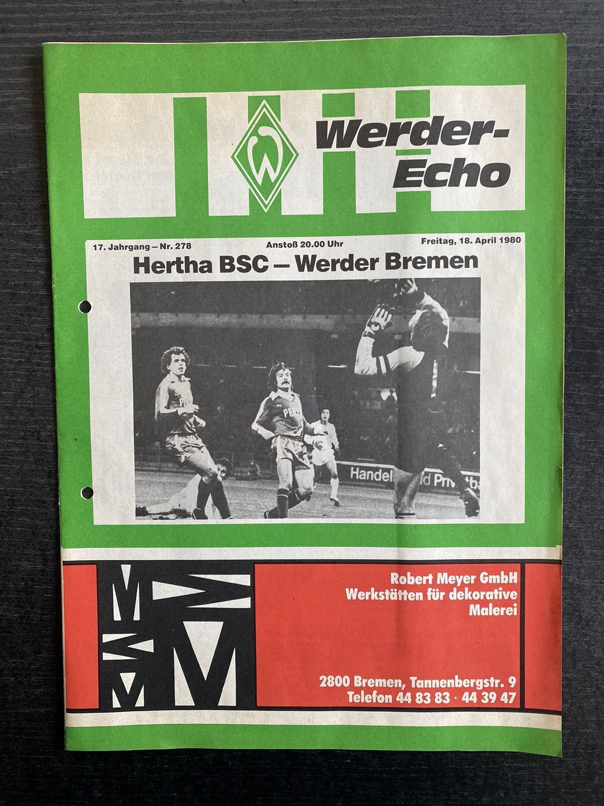 BL 79/80 SV Werder Bremen - Hertha BSC, 18.04.1980