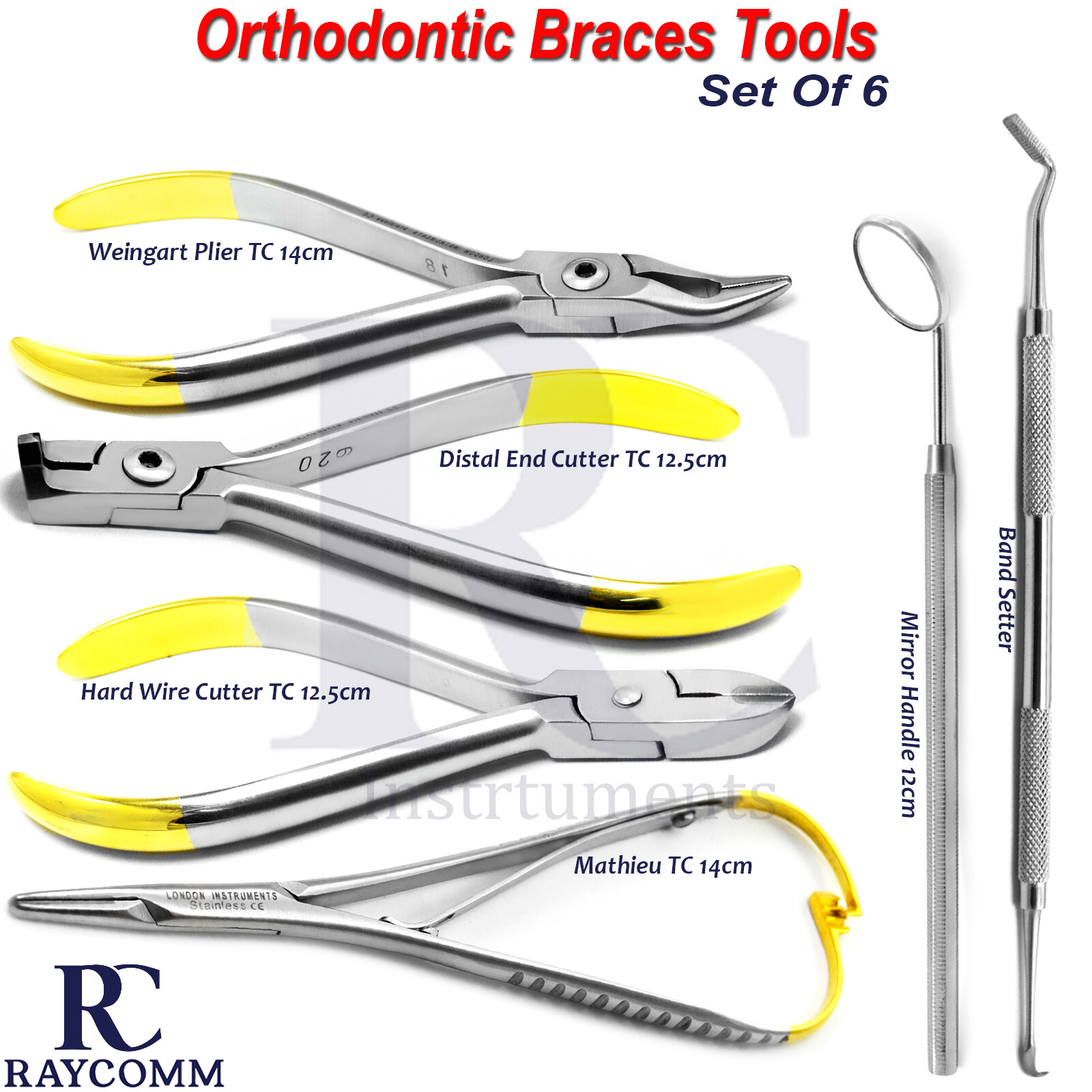 Dental Orthodontic Braces Tools Kit Wire Cutter Ligature Pliers TC & Mathieu CE