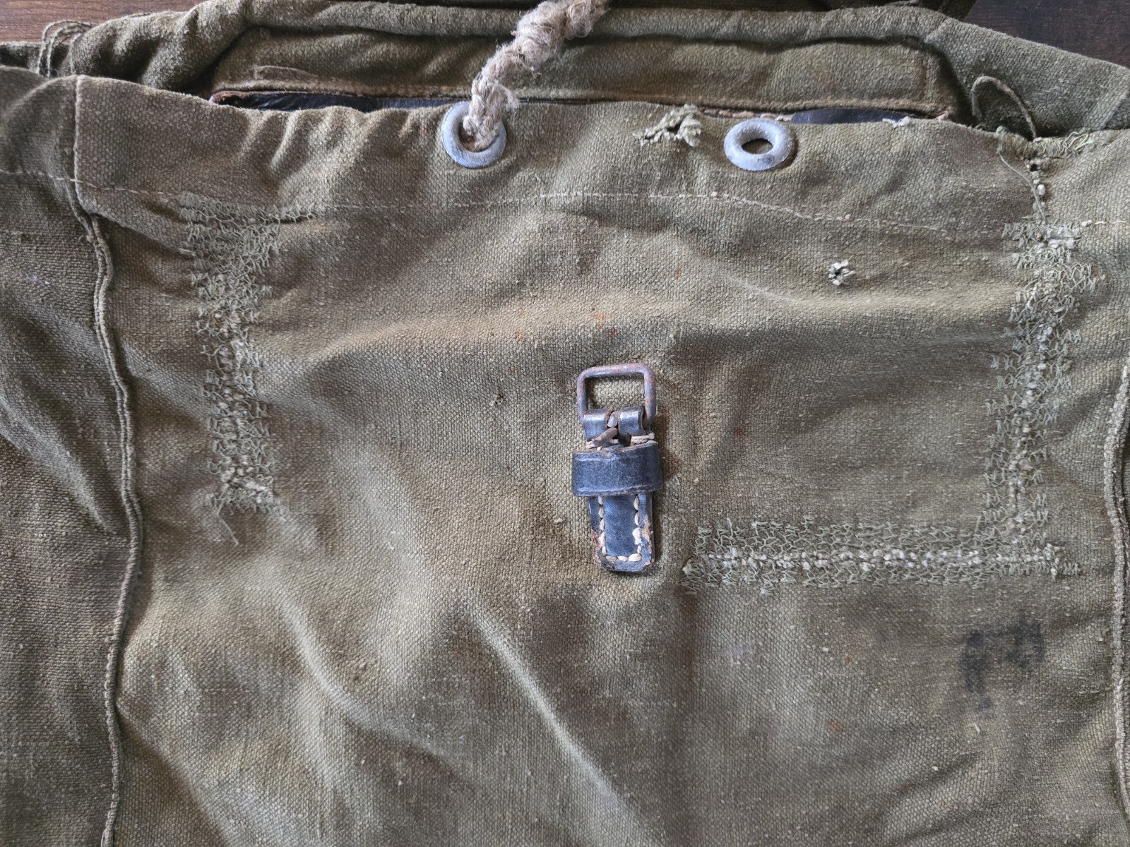 WW2 German "Artillery" Rucksack, A-Frame Compatible, Field Repairs, BEAUTIFUL