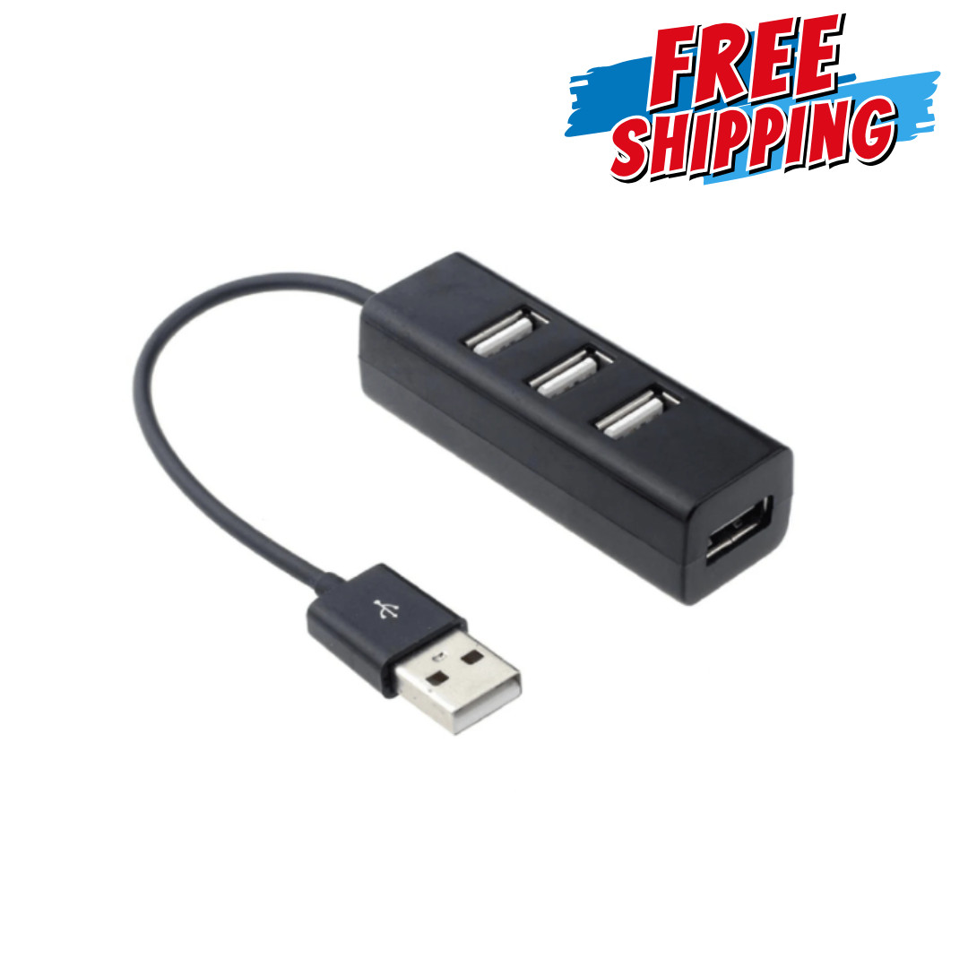 USB Hub Extensions 4 Port USB Hub Expander Ultra Slim Mini USB Adapter Station