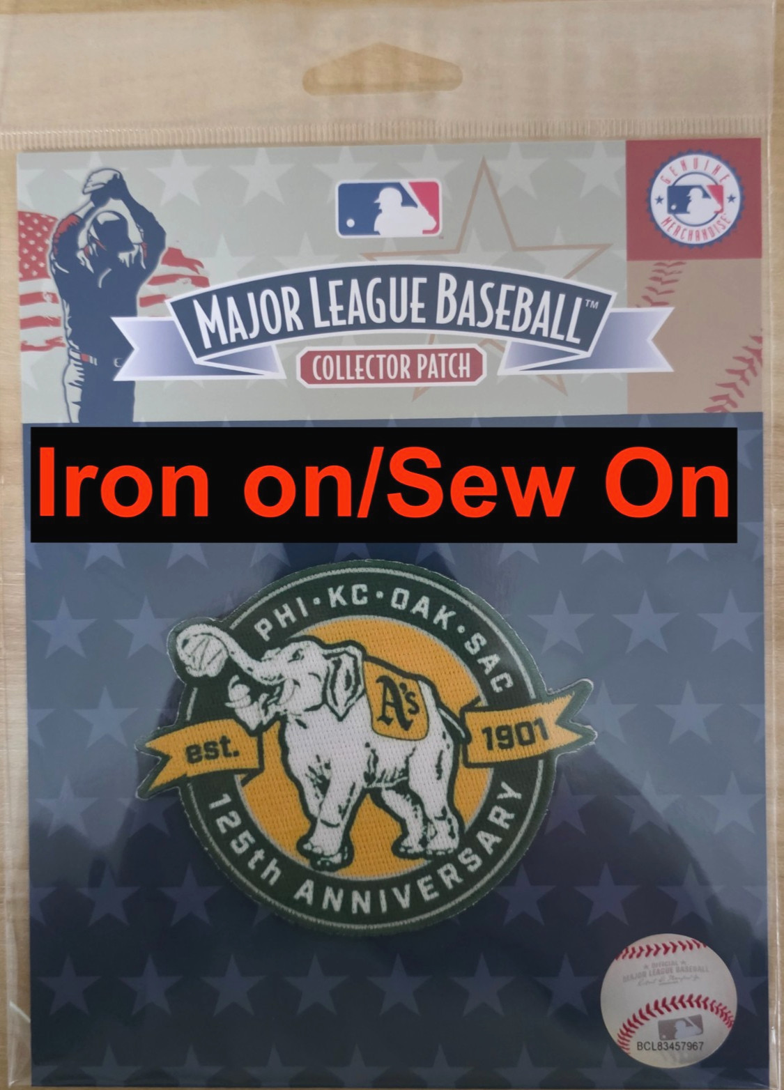 2026 Oakland A's Athletics 125th Anniversary Sleeve Patch Official MLB Las Vegas
