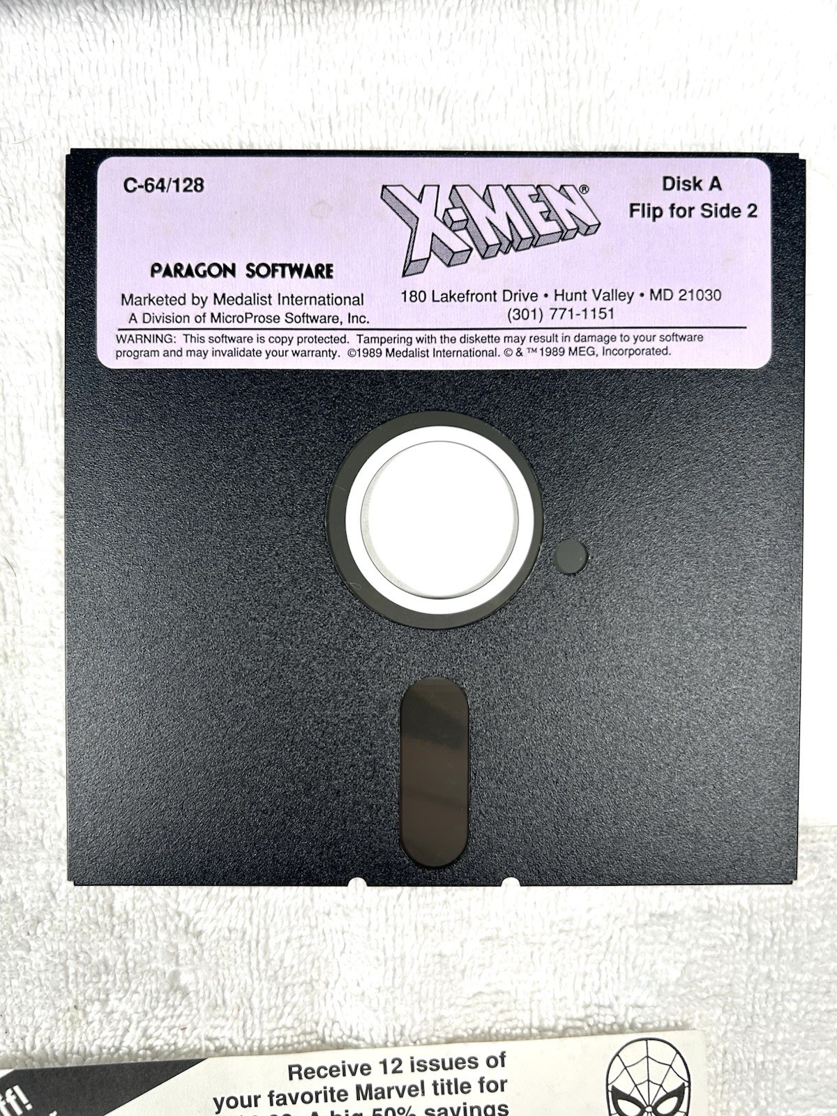 RARE Paragon Software Marvel Comics X-Men Commodore 64/128 Game with Box