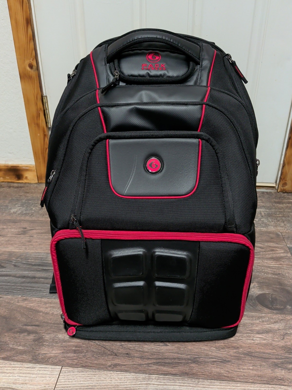 6 Six Pack Fitness Elite Travel Fit Gym Backpack Bag System w/Meal Prep Dividers