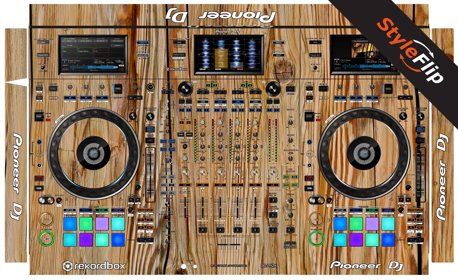 Pioneer DDJ-RZX | Wood 4 | Protective Decal | StyleFlip Skins