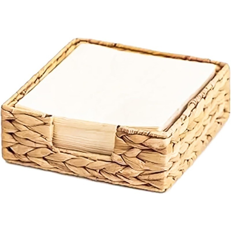 Water Hyacinth Napkin Holder for Paper Napkins Wicker Basket Rattan Hand Woven