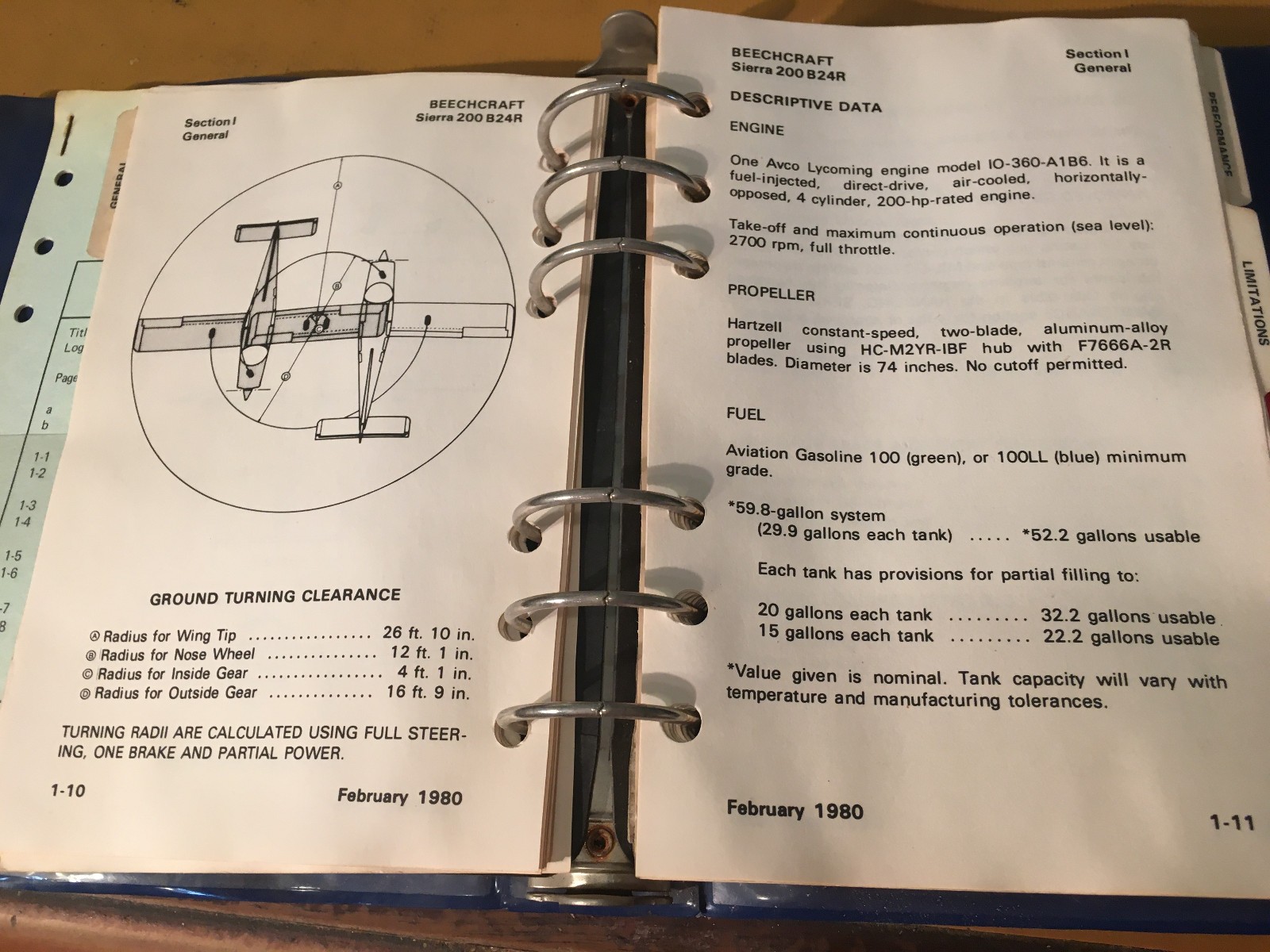Beechcraft Sierra 200 B24R Pilot's Operation Manual