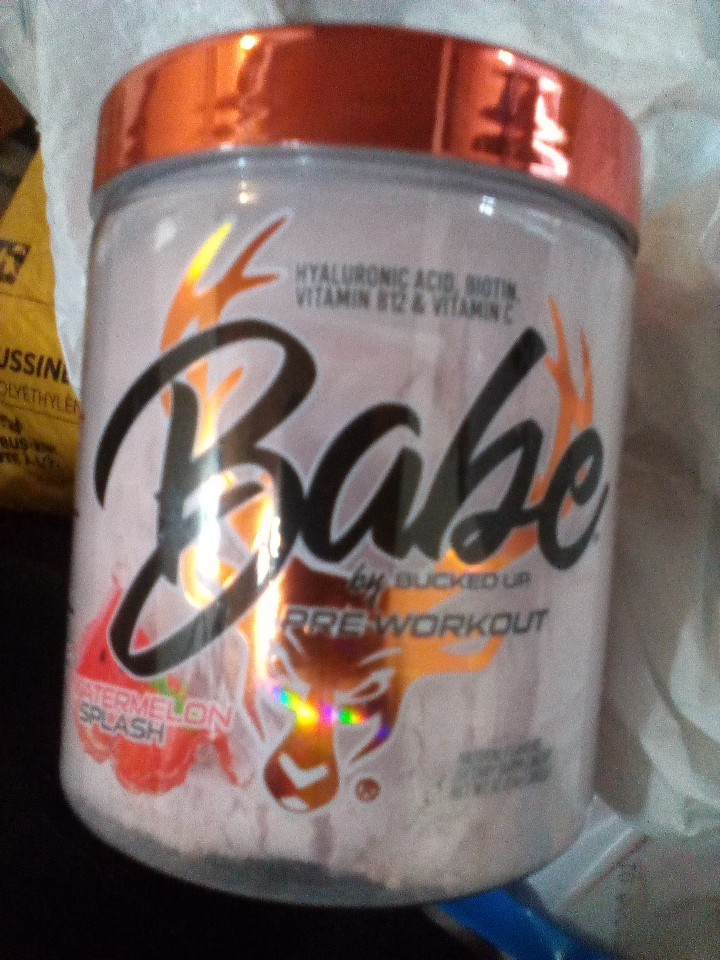 Babe Pre Workout Hyaluronic Acid Biotin  Watermelon 30 Servings Bucked Up Sale🔥
