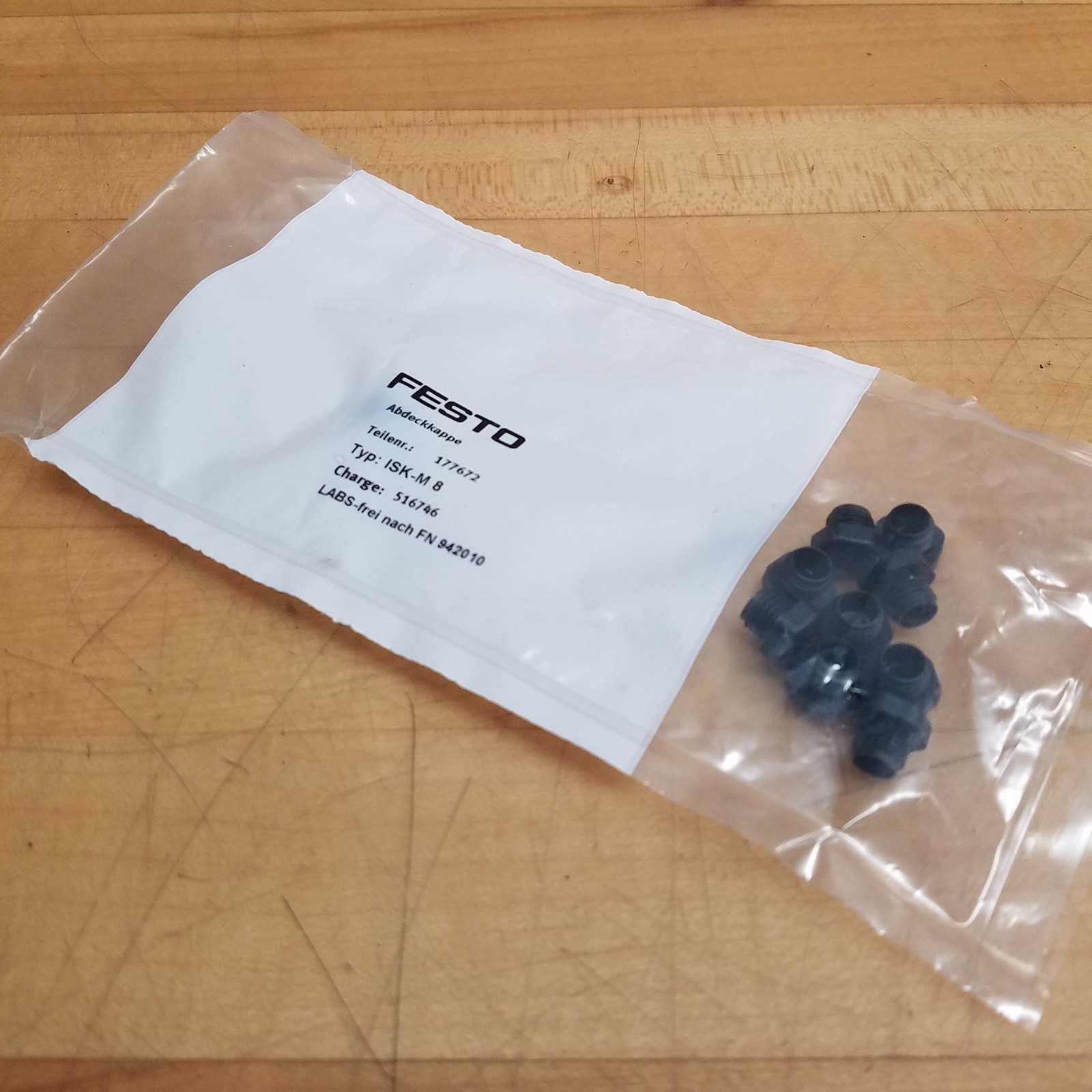 Festo ISK-M8 Cover Cap, Pack of 10 - NEW