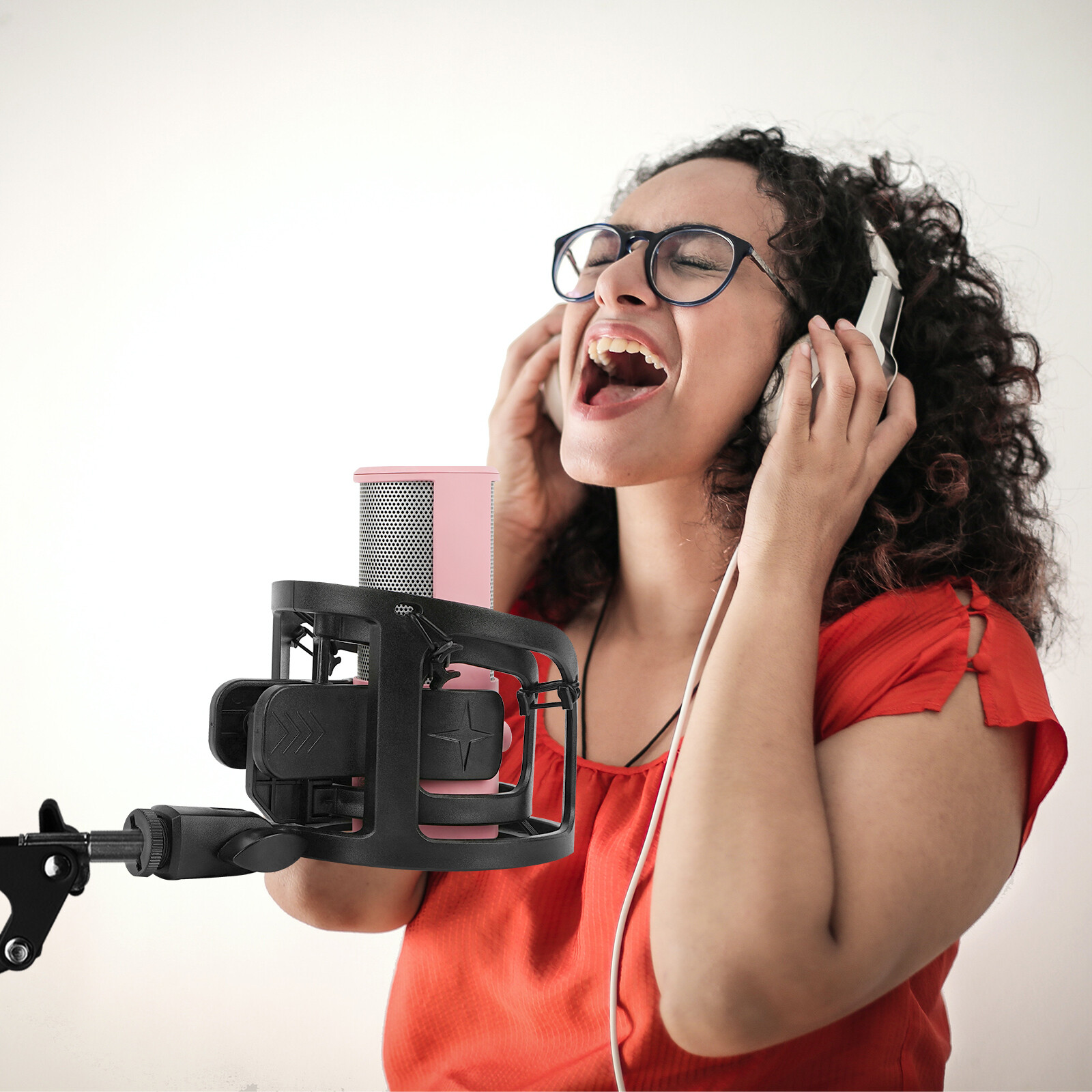 Geekria Microphone Shock Mount Holder, Anti Vibration Spider Shockmount