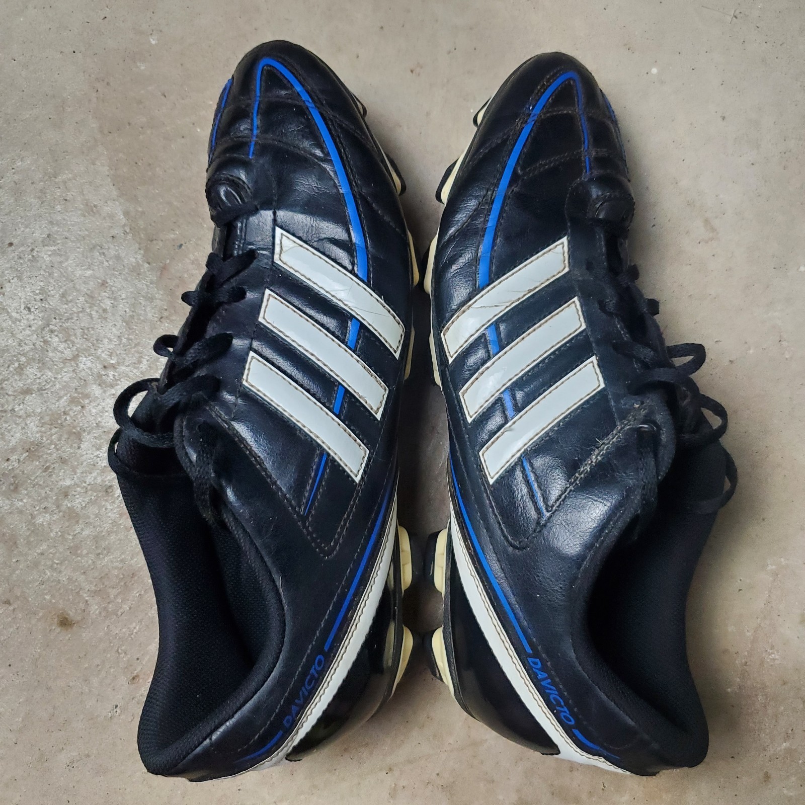 Adidas Davicto IV FG TRX Cleats Men's 12 Black Leather Soccer Athletic V22575