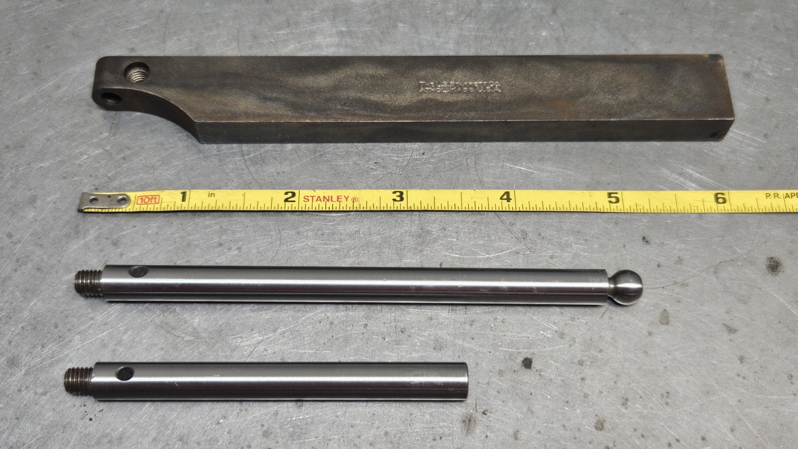 Starrett No. 196 dial indicator set with an Enco magnetic base