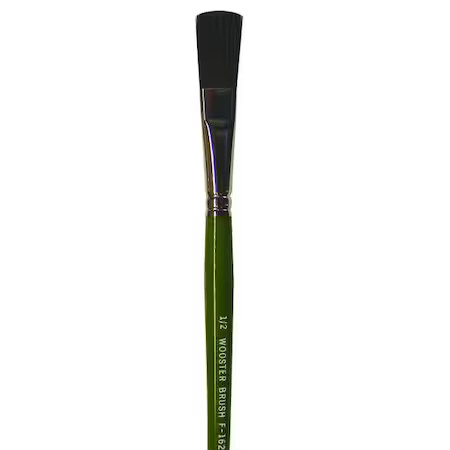 Wooster F1625-1/2 1/2" Artist Soft, Ox Hair Bristle, Paint Brush, Wood Handle