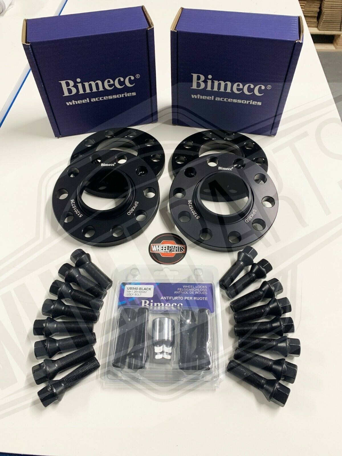 Audi A4 A5 A6 Bimecc Black Alloy Wheel Spacers 5x112 66.6 15mm + 20mm (T)