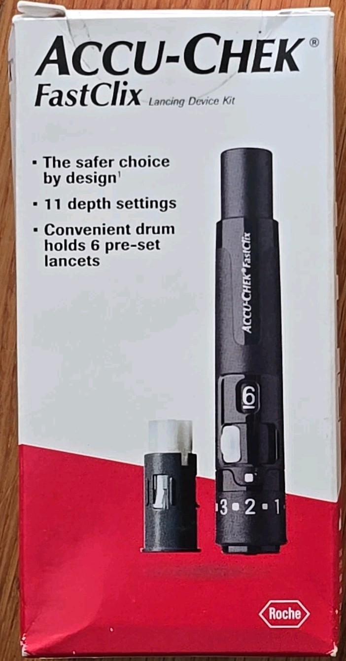 Accu-Chek FastClix Lancing Device Kit with Drum Blood Glucose Testing 1 Count