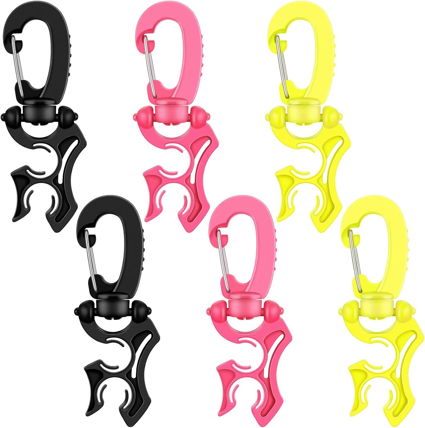 6 Pieces Diving Double Hose Holder Clip BCD Hose Clip and Snorkeling Equipment A
