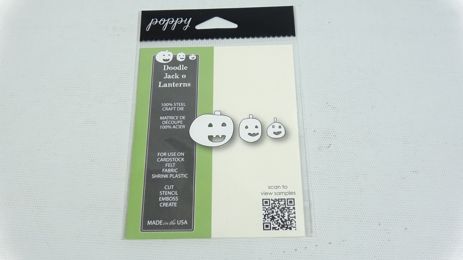 2017 Poppystamps Doodle Jack O Lanterns Halloween Craft Die 1944
