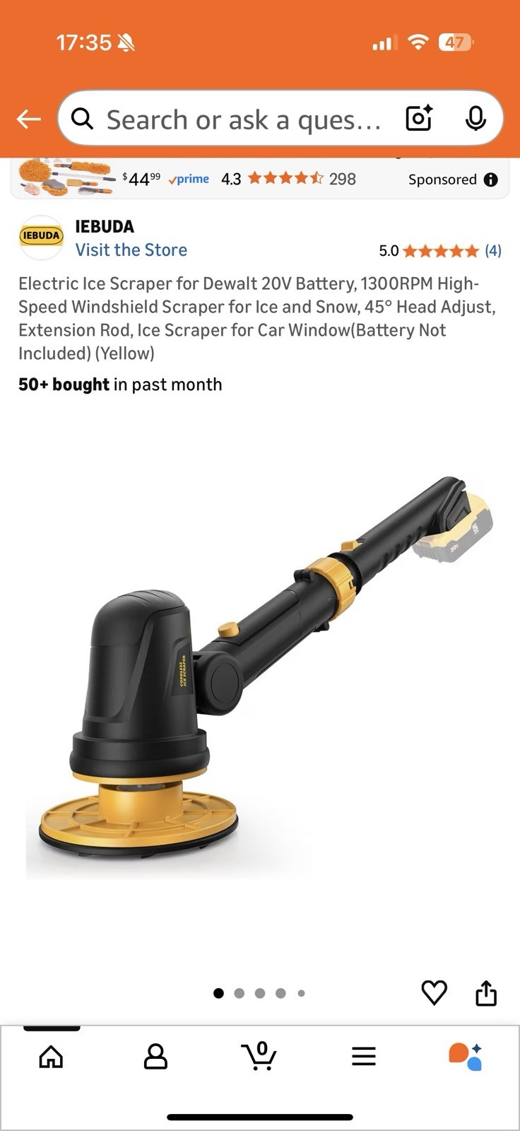 Cordless Electric Handheld Ice Scraper For Car Window