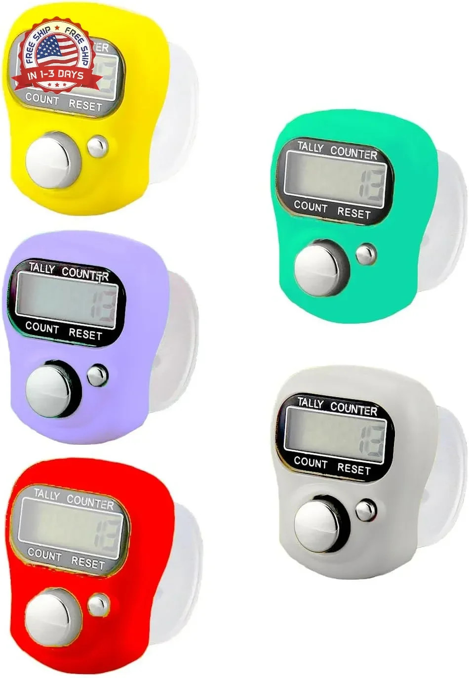 TESEAS Electronic Finger Counter, 5-Digit Number Count Clicker Mini LCD Digital