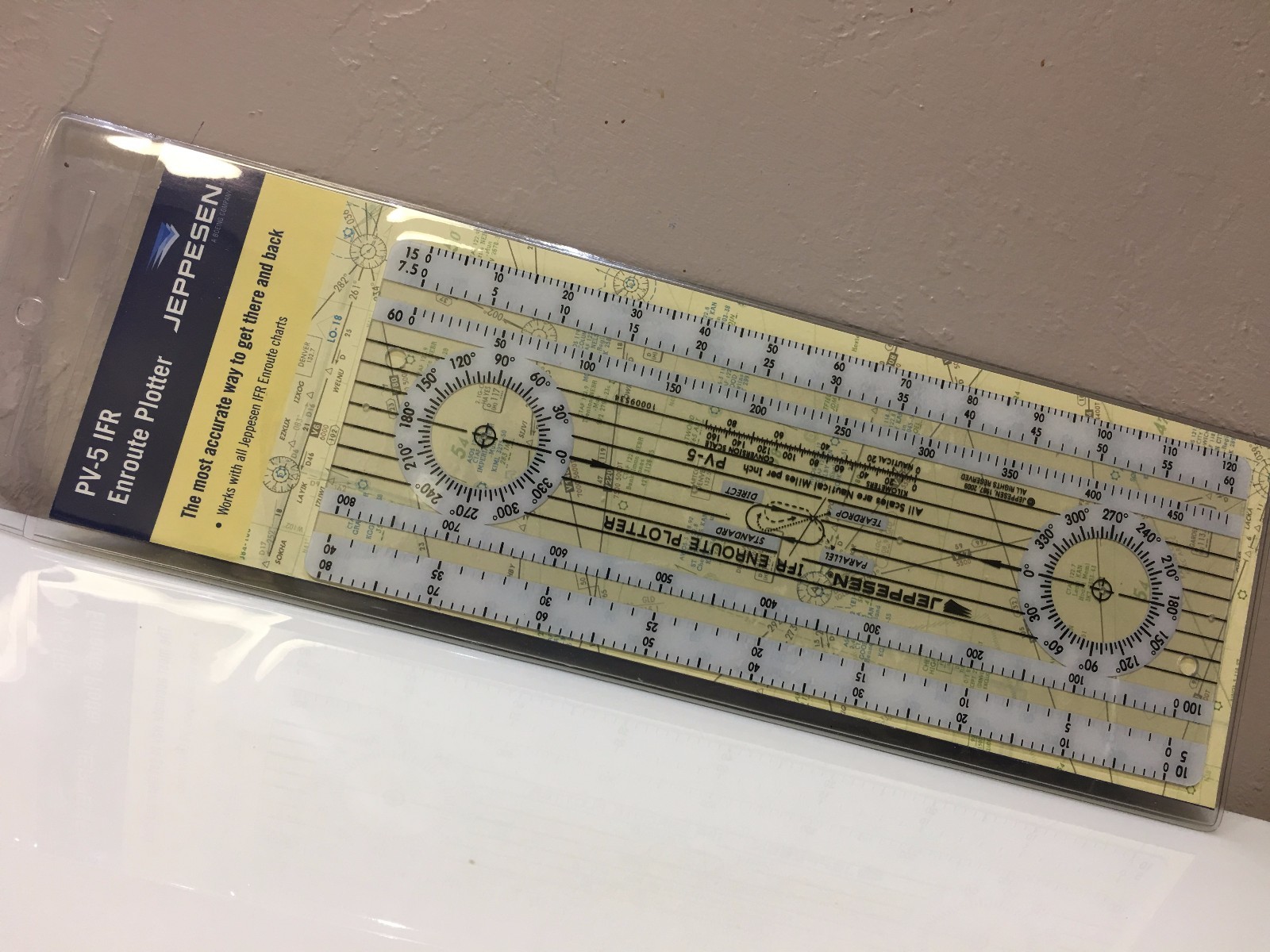 JEPPESEN IFR ENROUTE PLOTTER model # PV-5 p/n 10009534