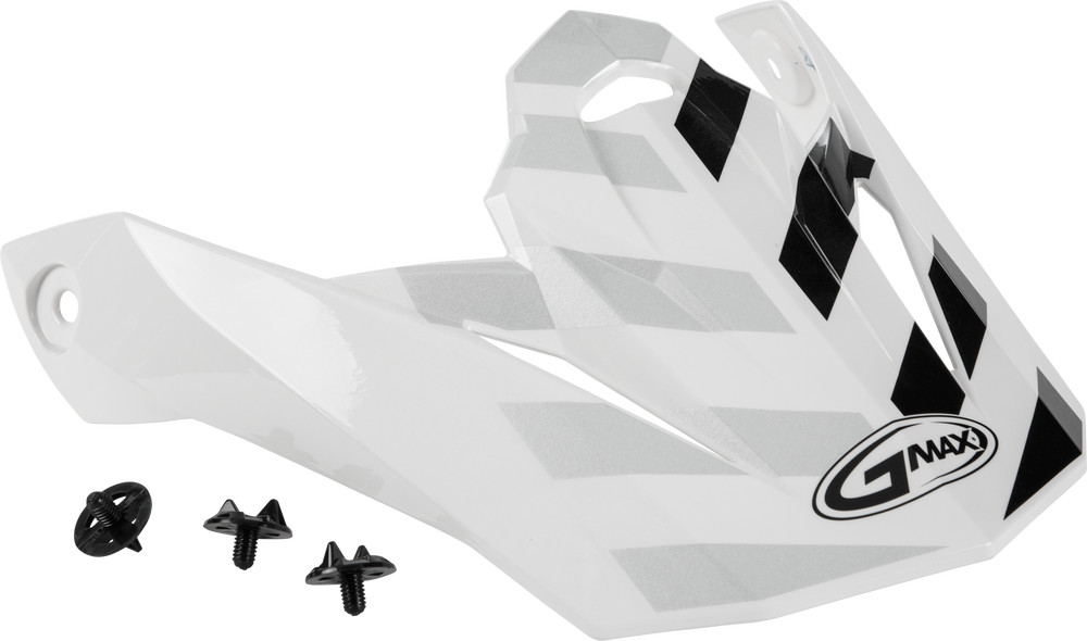 GMAX G086072 Visor with Screws Fame MX-86 White/Silver/Grey