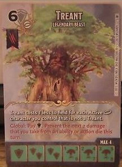 1x  Treant - Legendary Beast - 5 - Promo w/ Near Mint Card Promo - Dice Masters