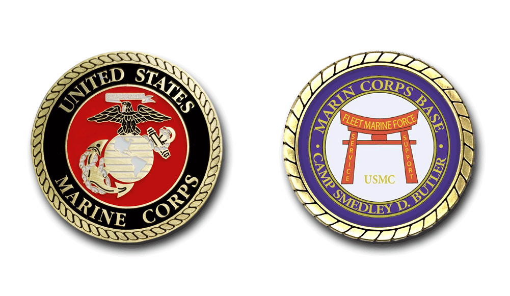 US Marine Corps Base Camp Smedley D Butler Challenge Coin