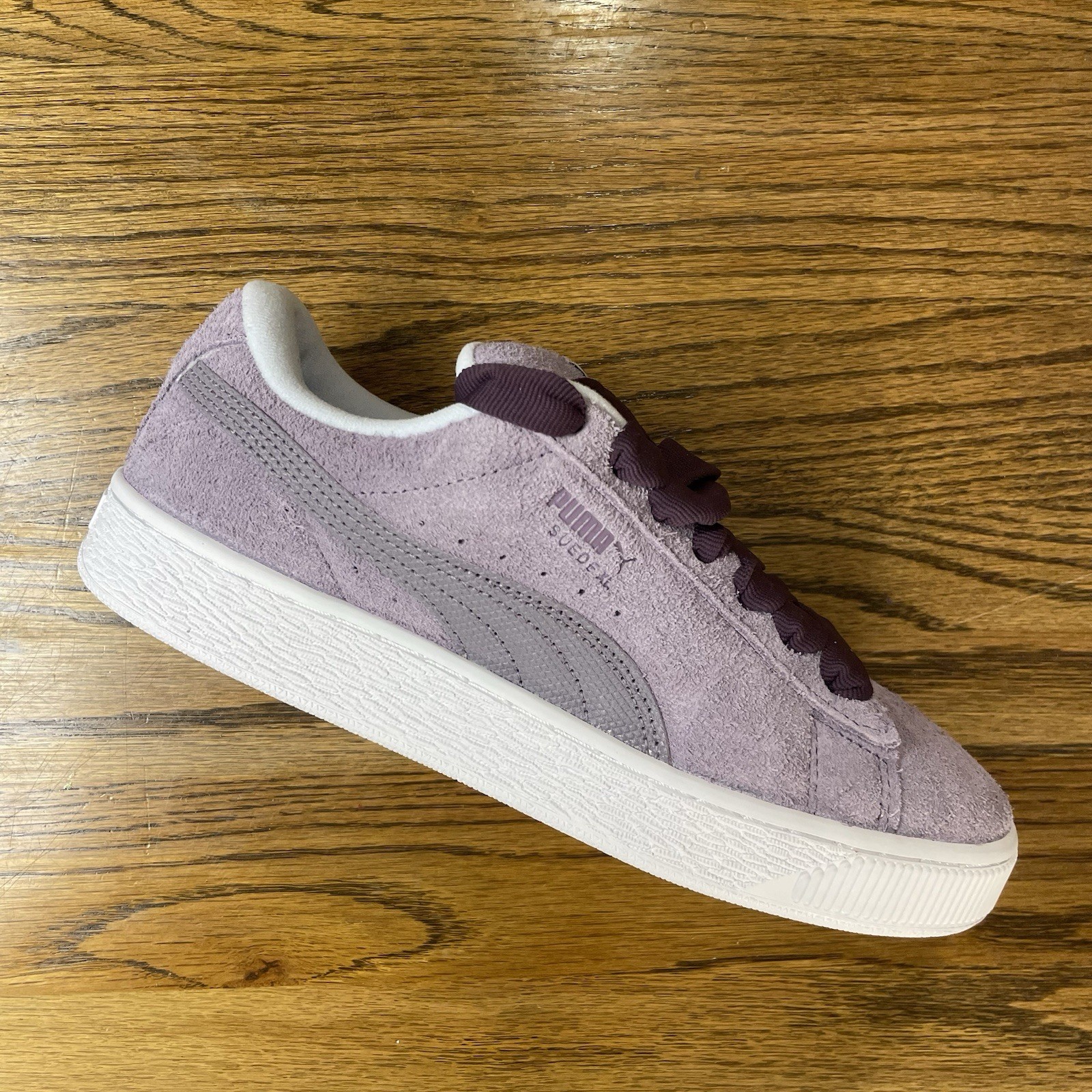 Puma Suede XL Hairy 39830903 Womens Purple Suede Sneakers Shoes Size 7 NEW