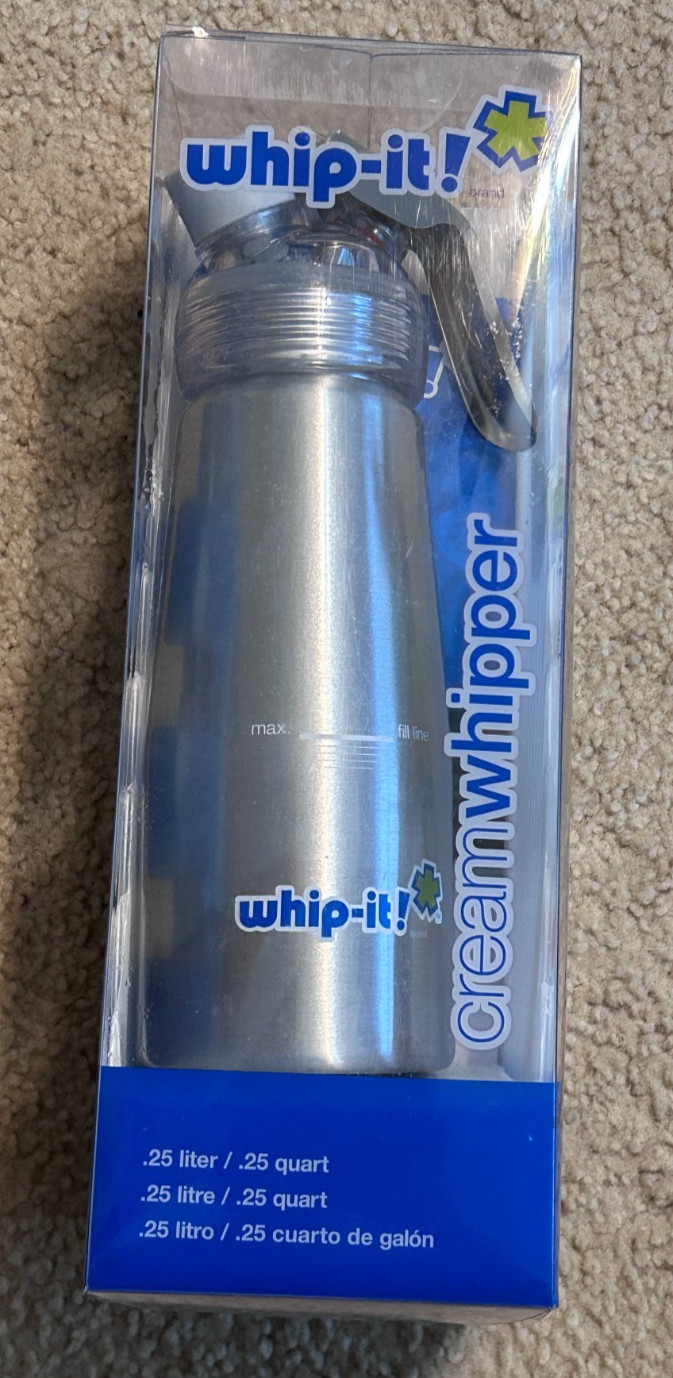 Whip-It SV Plus-43 Cream Whipper .25 QT Silver New/Sealed