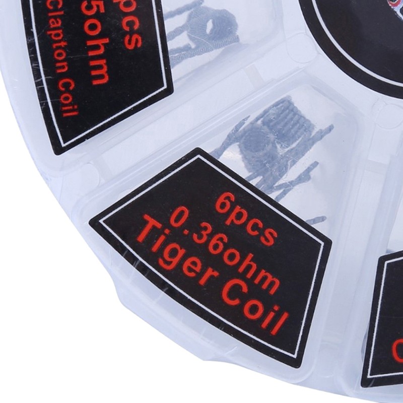 Pre Built Coils RTA RDA Flat Twisted Fused Clapton Quad Hive Alien 48Pcs/Set