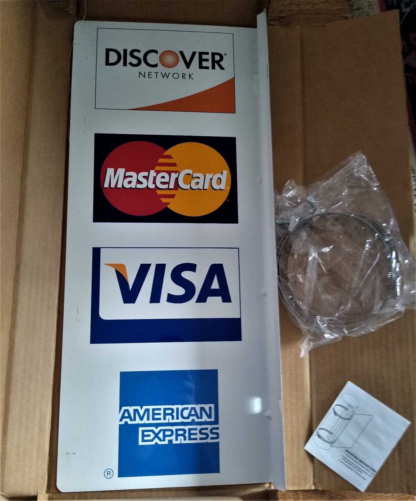 Discover Visa M/C AMEX - Credit Card Pole Signage - Brand New!