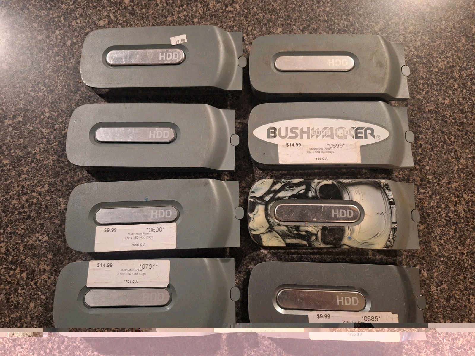 Lot of 8 Xbox 360 OEM Hard Drives 20GB Untested As Is