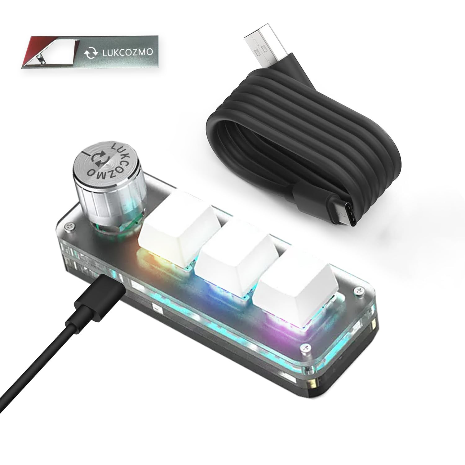 Macro Pad Macro Keyboard Programmable Keypad Customized 3-Key Mini Mechanical...